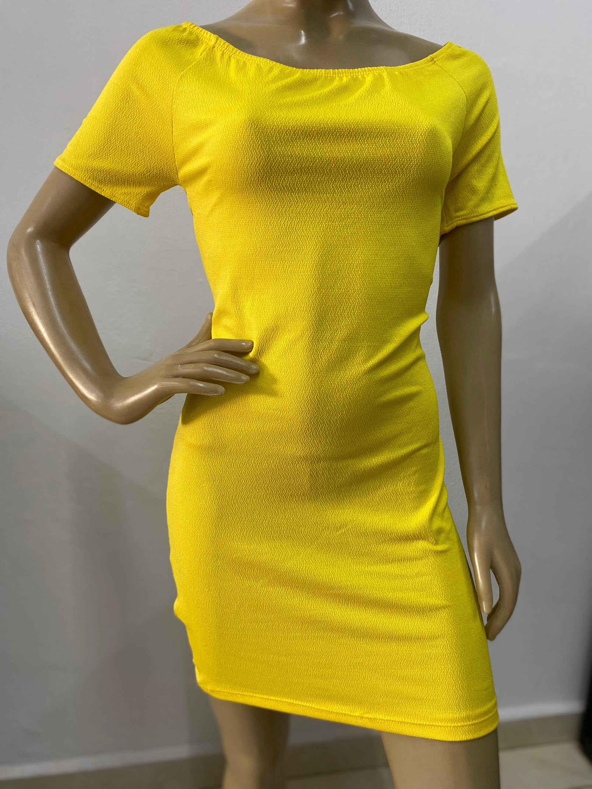 Vestido Curto Amarelo Ciganinha