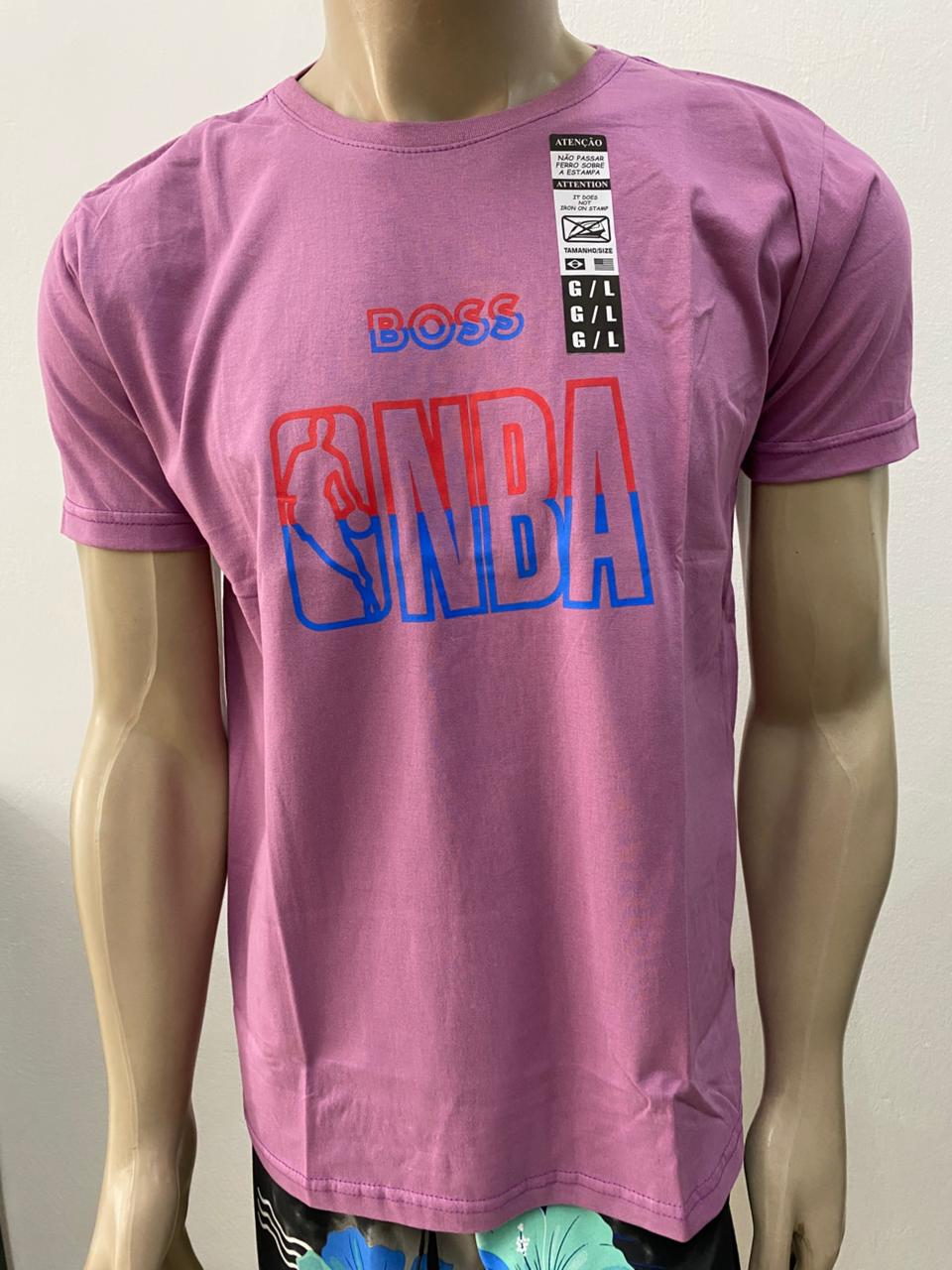 Camisa Masculina NBA Boss Rosa