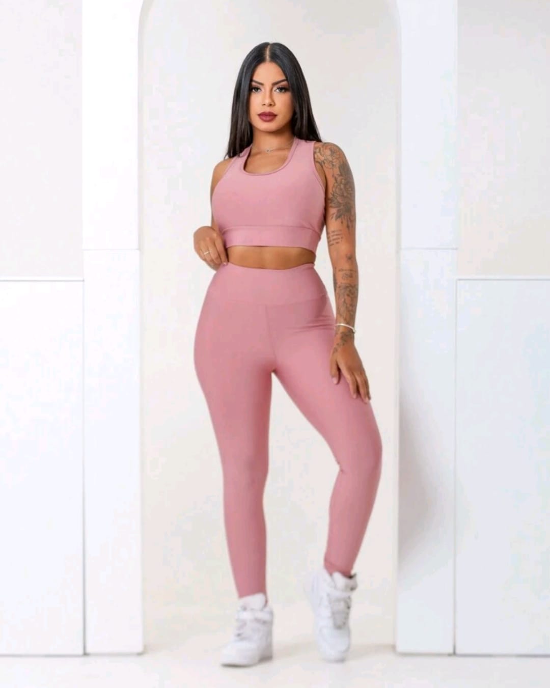 Calça Legging Rose Fitness Feminina Academia