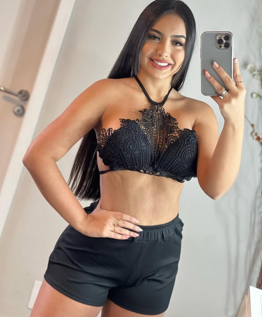 Top Cropped Maravilha com Detalhe em Renda