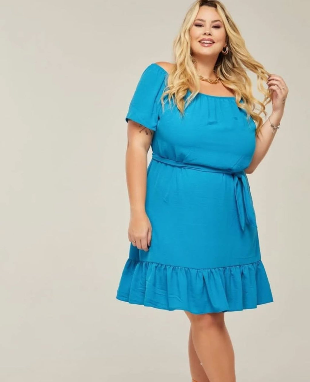 Vestido Duna Ciganinha Plus Babado