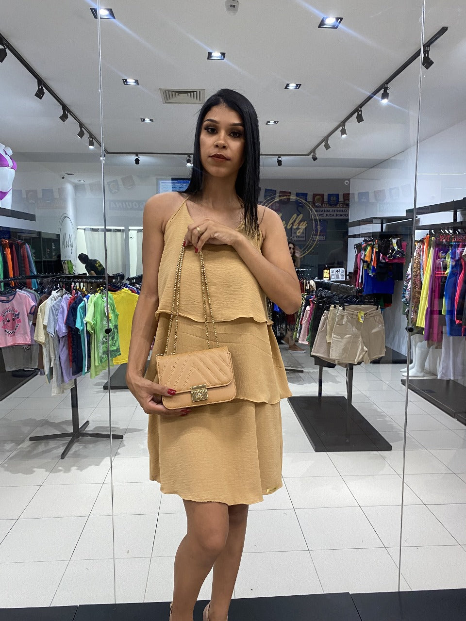 Vestido Duna Maré Nude Movimento e Delicadeza no Look