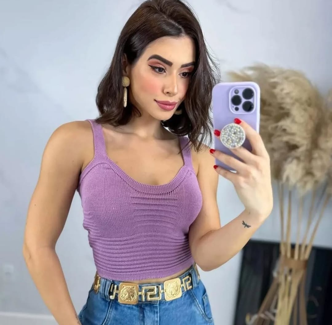 Cropped Top Tricot Alçinha Conforto com Estilo Moderno