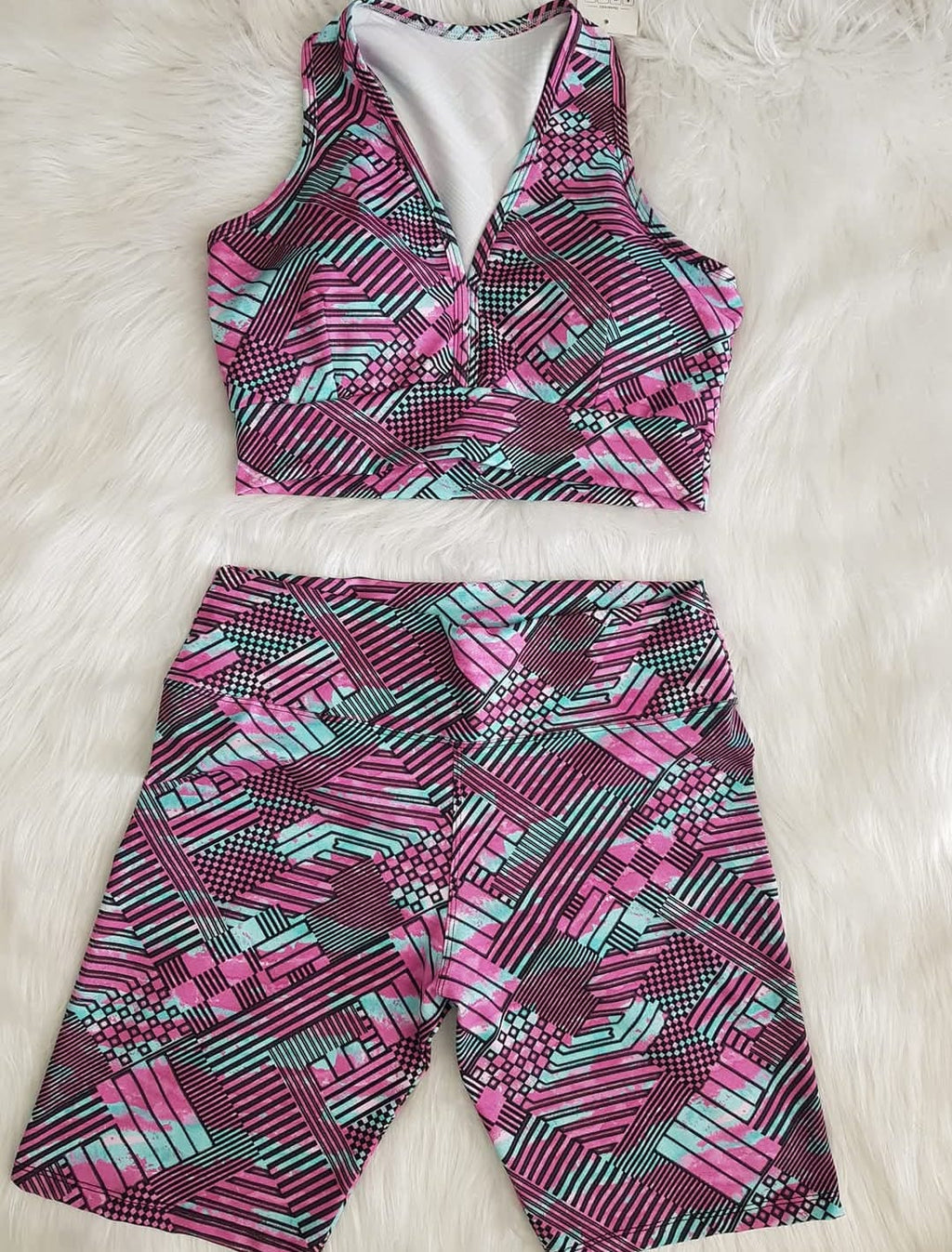 Conjunto Feminino Bella Fitnnes Estampado Plus Size G3
