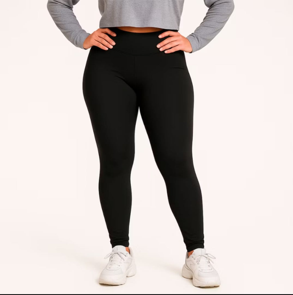 Calça Legging Plus Size Feminina Black