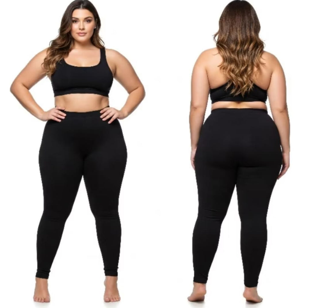 Calça Legging Plus Size Feminina Black