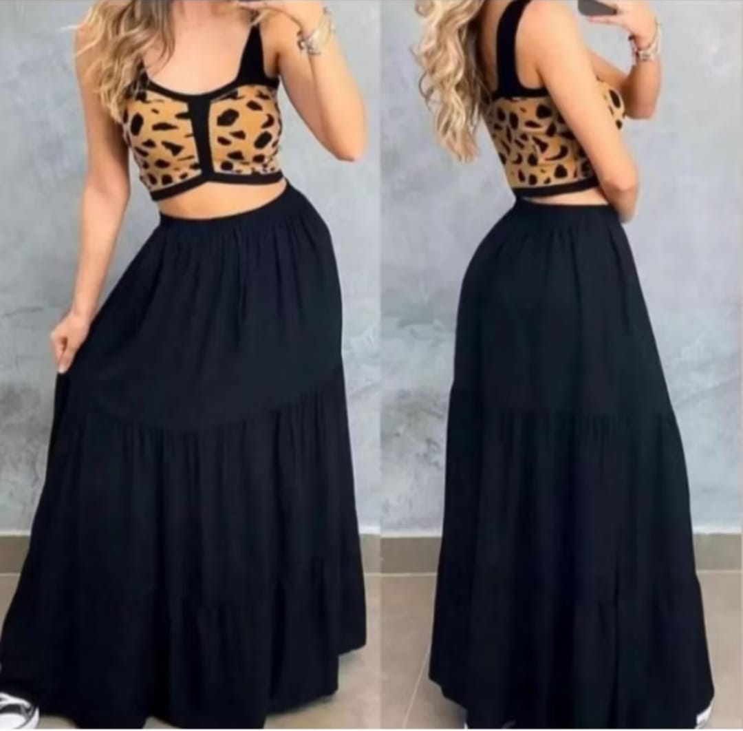 Saia Longa 3 Marias Pipoca Movimento e Delicadeza no Look