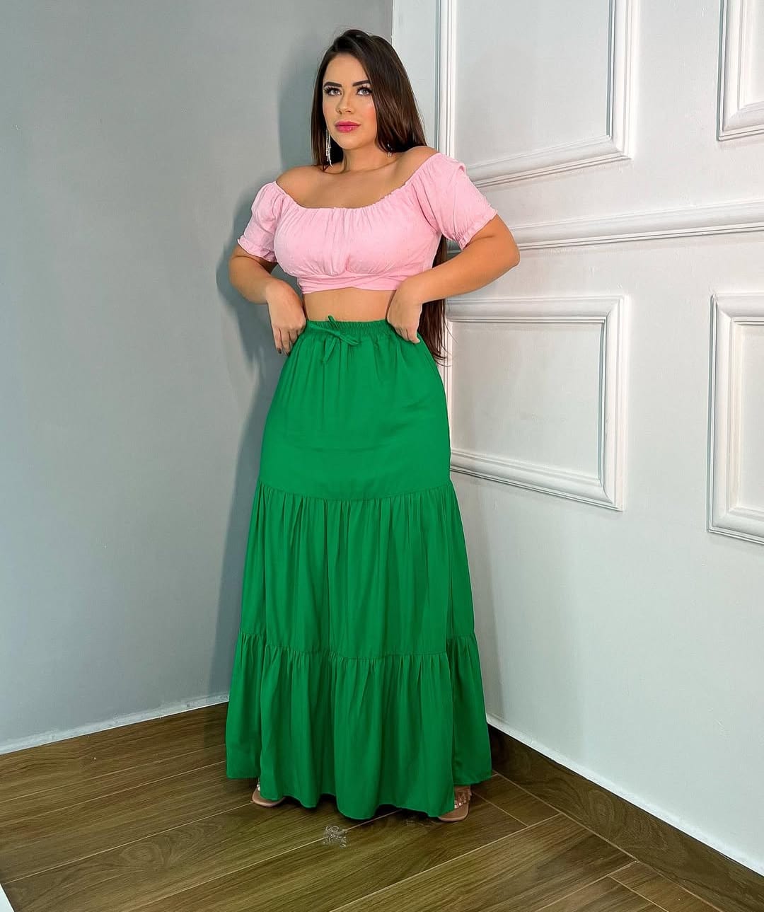 Saia Longa Feminina 3 Marias Romântica Fluida e Atemporal