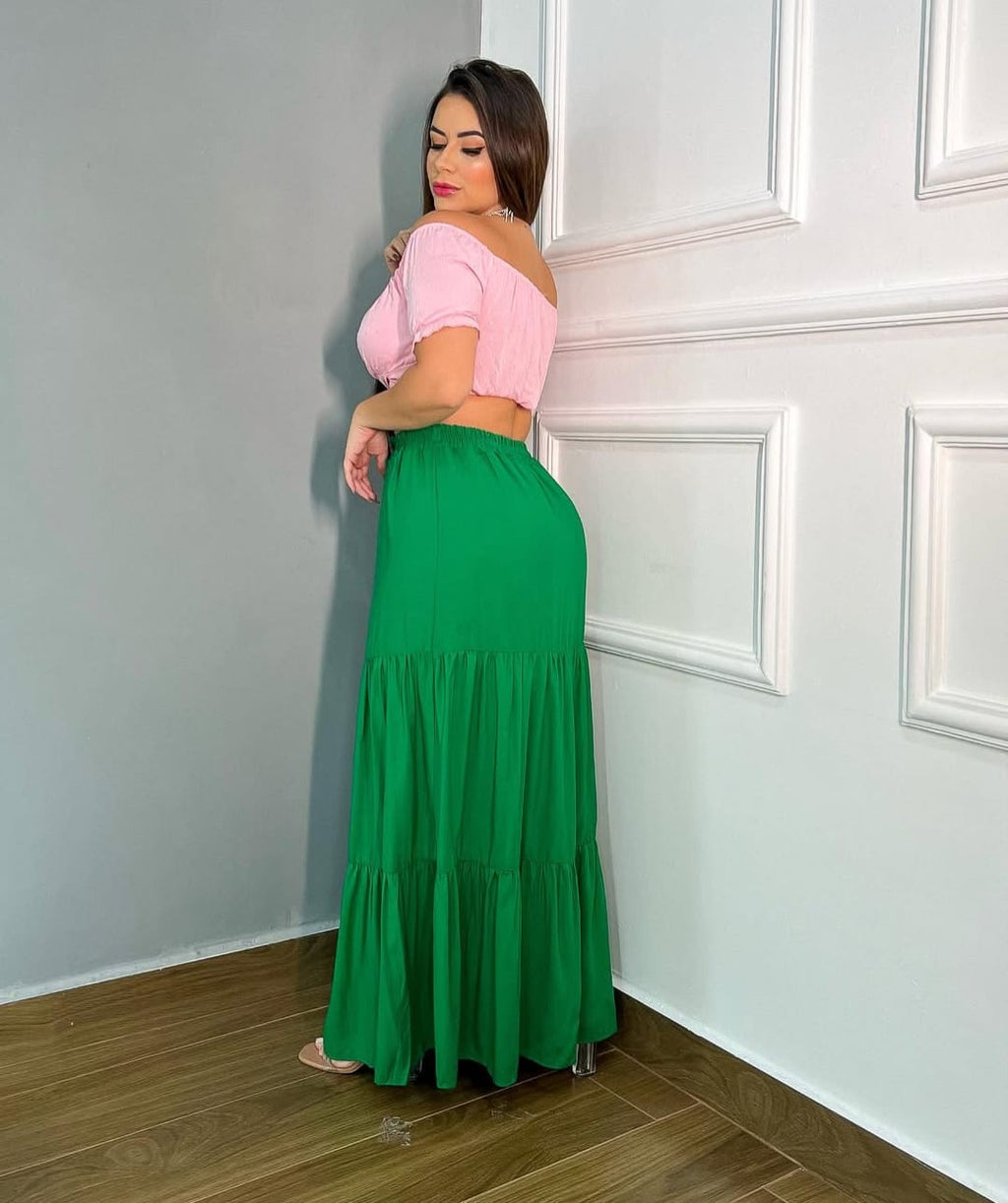 Saia Longa Feminina 3 Marias Romântica Fluida e Atemporal