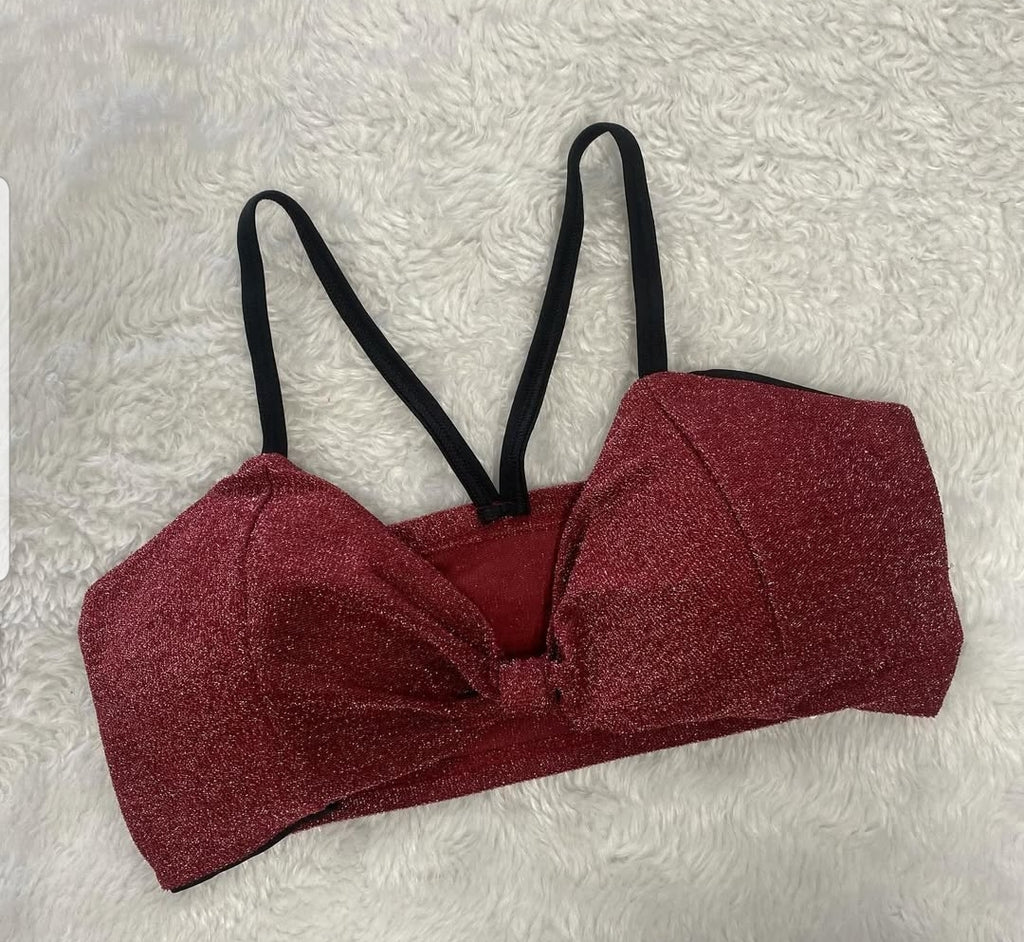 Cropped Lurex com Amarração Estilo Fashion com Toque Sexy