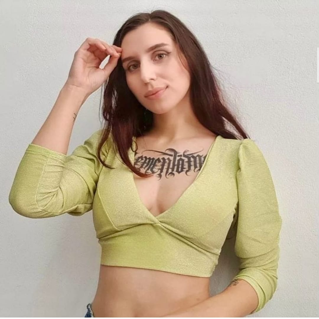 Cropped Lurex ML Princesa Delicadeza no Look