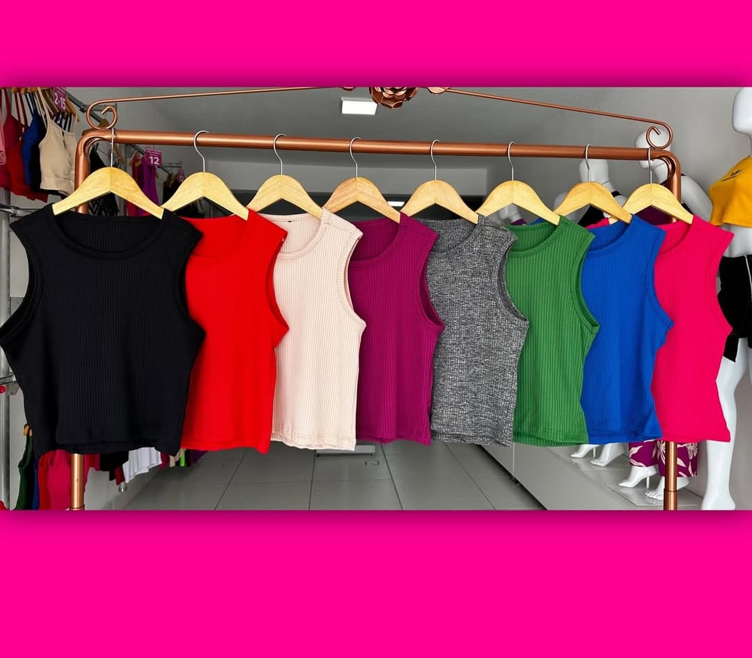 Regata Malha Canelada Elegância e Conforto