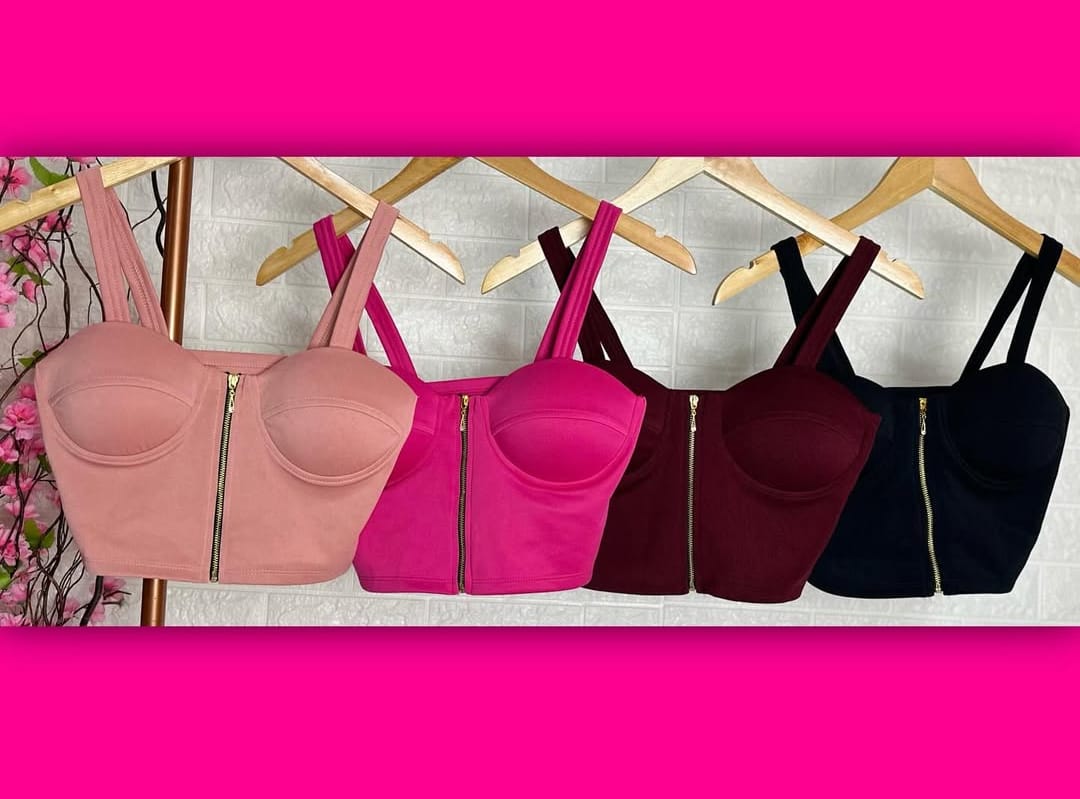 Croppedy Neopreme Ziper Conforto e Estilo Feminino