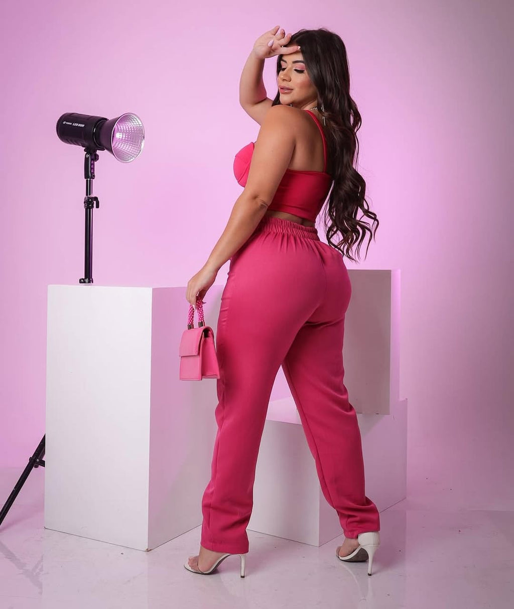 Cropped Neopreme Bojo Olhos Look Moderno e Chic