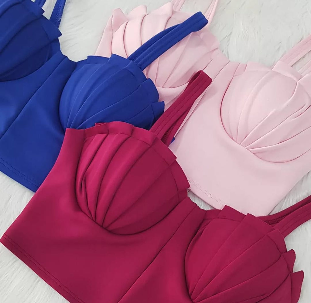 Cropped Neopreme Concha Look Feminino Charmoso