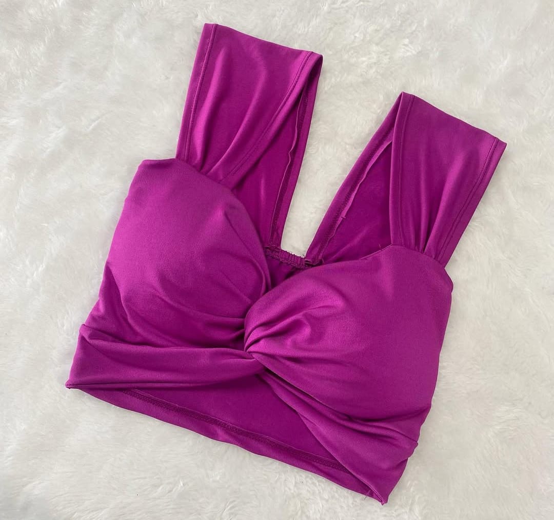 Cropped Lycra Neon Moda Feminina Estilosa