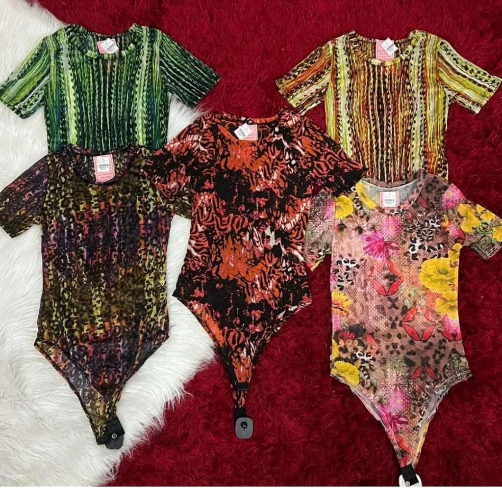 Boddy Tule Manga Curta Look Moderno e Confortável