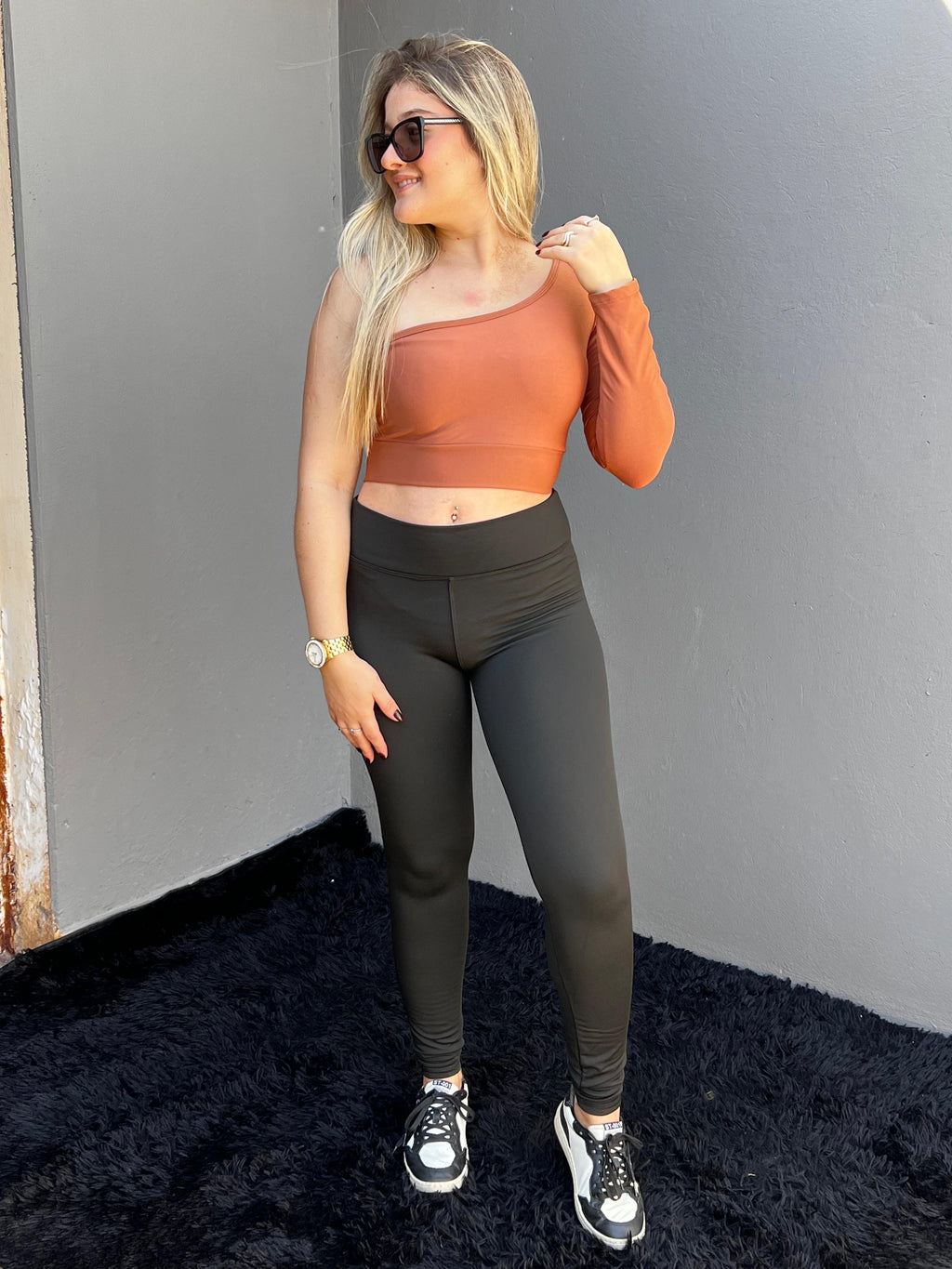 Cropped Feminino Mula Manca Look Chic com Manga Longa