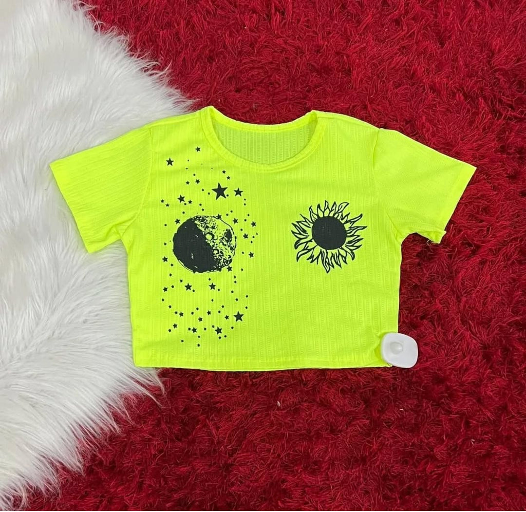 Cropped Canelado Neon Conforto e Estilo Feminino