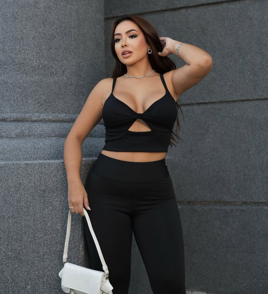 Croppedy Ampulheta Canelado Delicadeza no Look