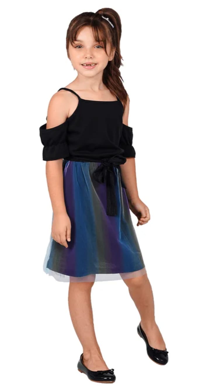 Vestido Infantil Alcinha Tule Conforto e Estilo para Meninas