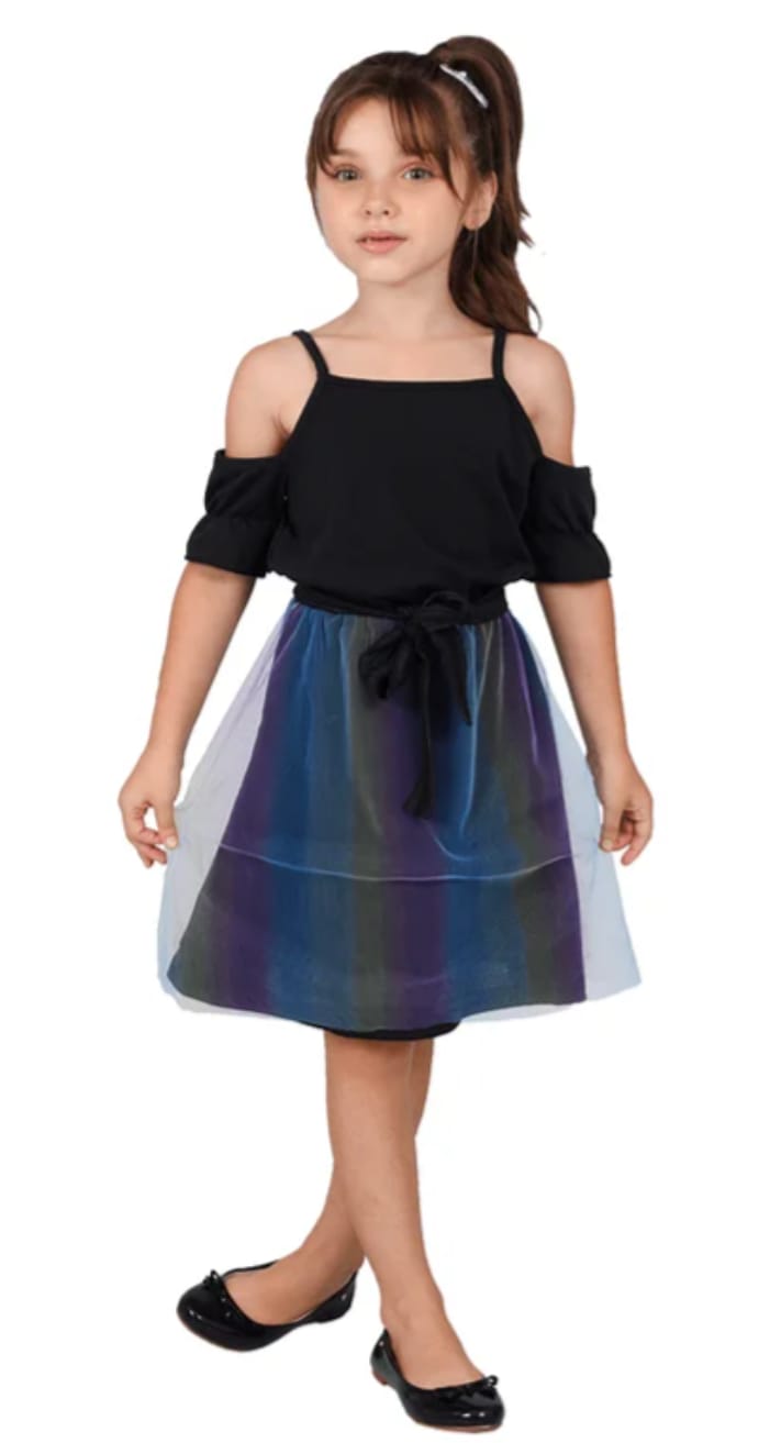 Vestido Infantil Alcinha Tule Conforto e Estilo para Meninas