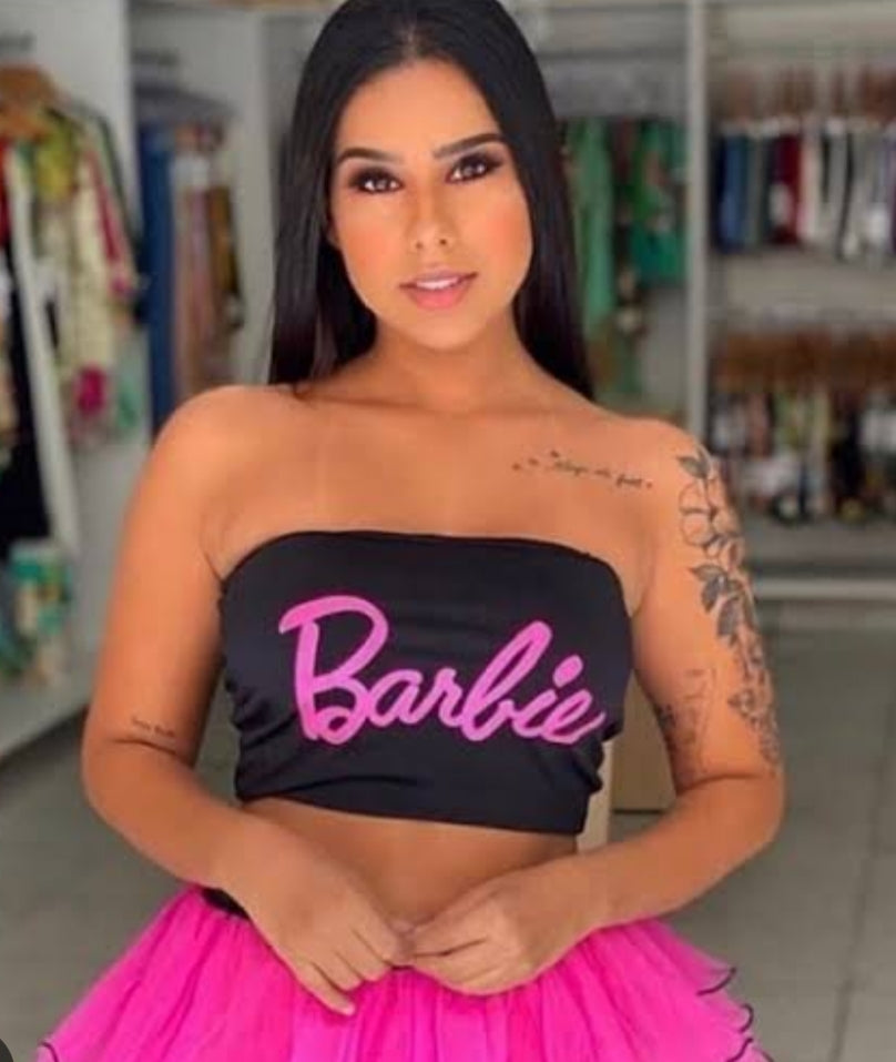 Top Faixa Barbie Look Moderno