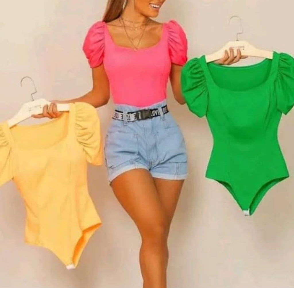 Boddy Canelado Manga Princesa Delicadeza no Look