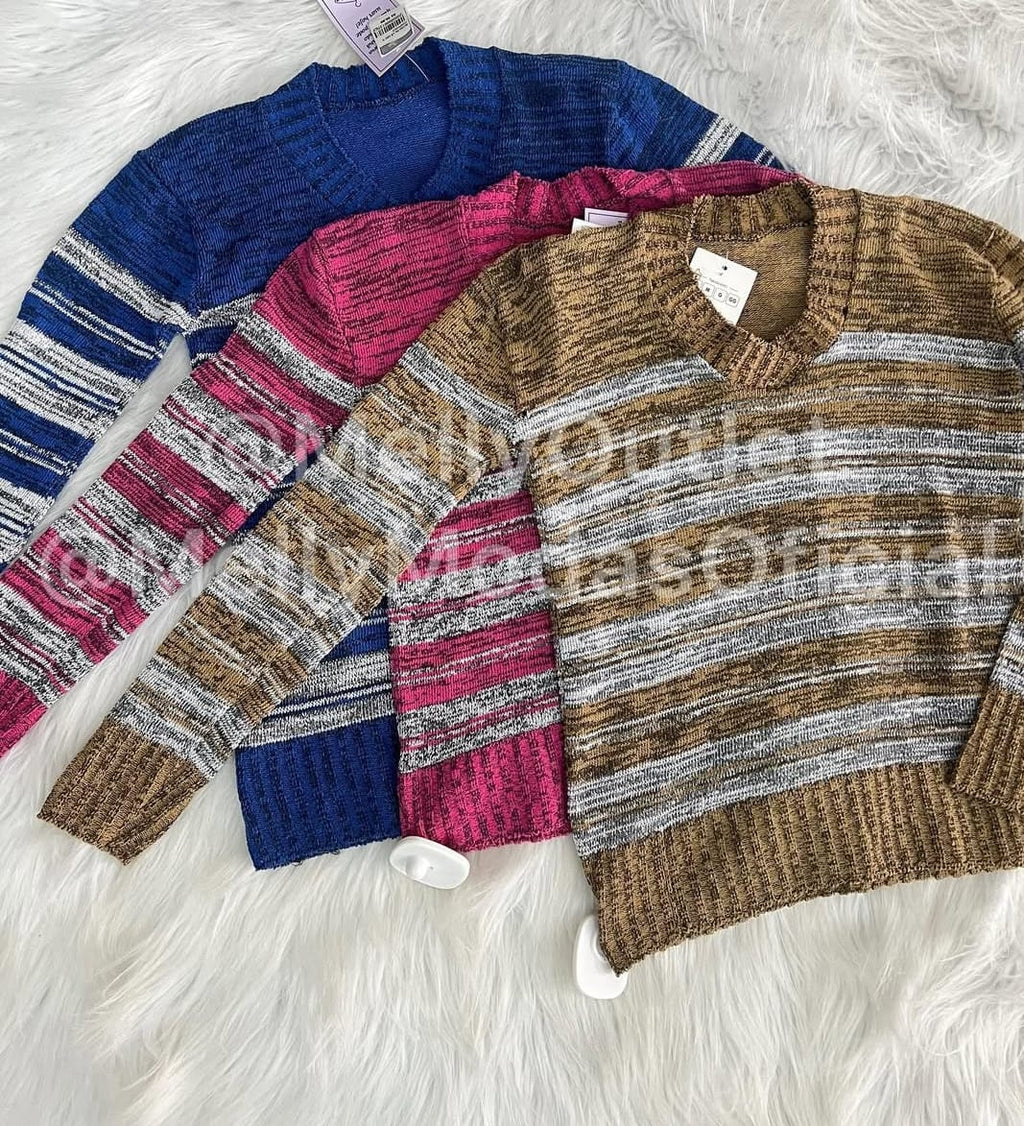 Blusa Feminina Manga Longa Lã Gola V Chamusca