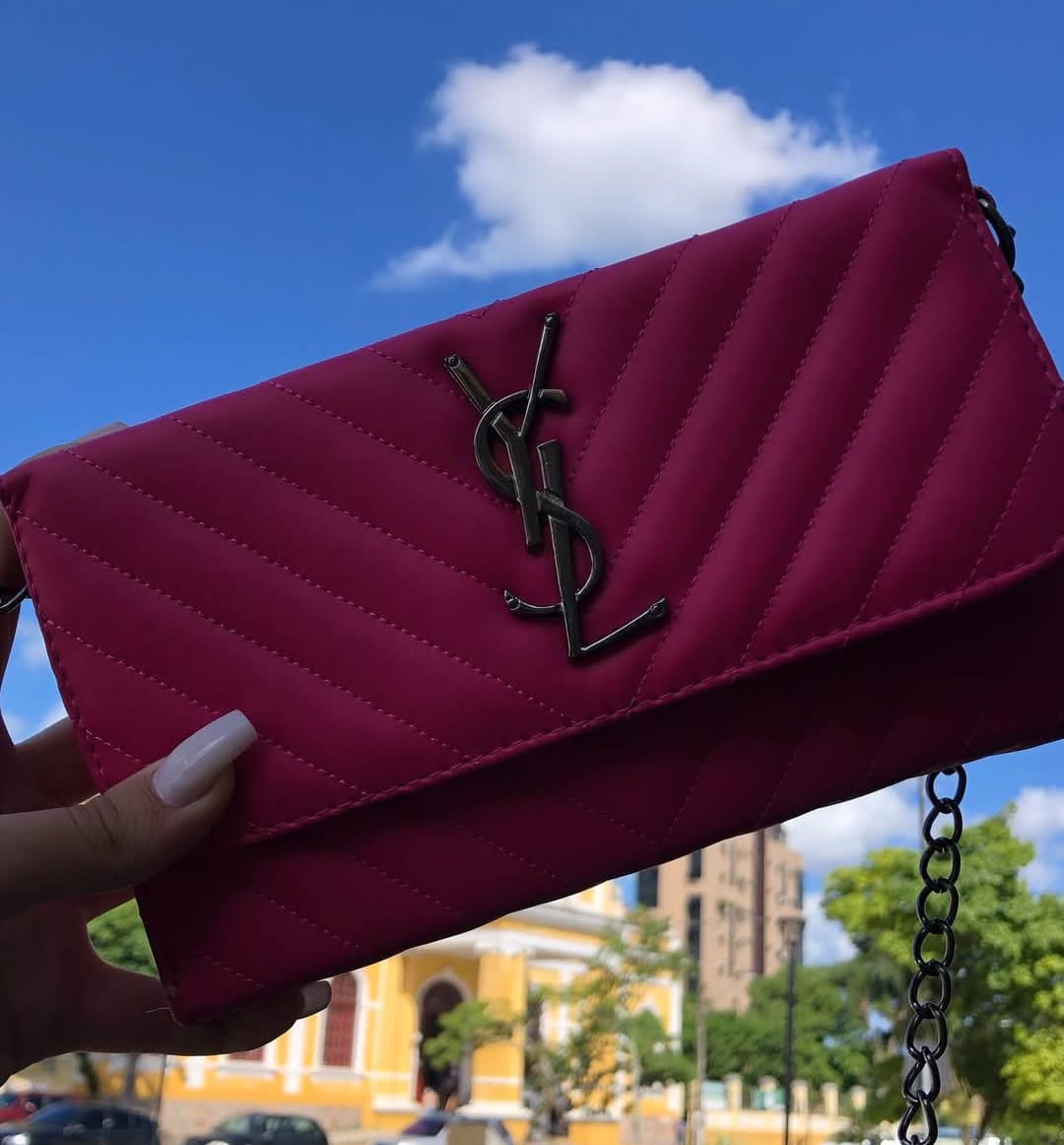 Bolsa Clutch com Corrente Estilo Noturno e Sofisticado