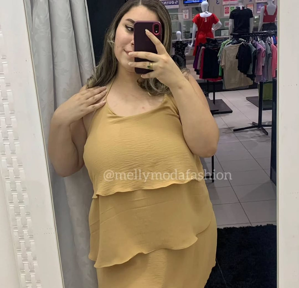 Vestido Duna Maré Nude Movimento e Delicadeza no Look