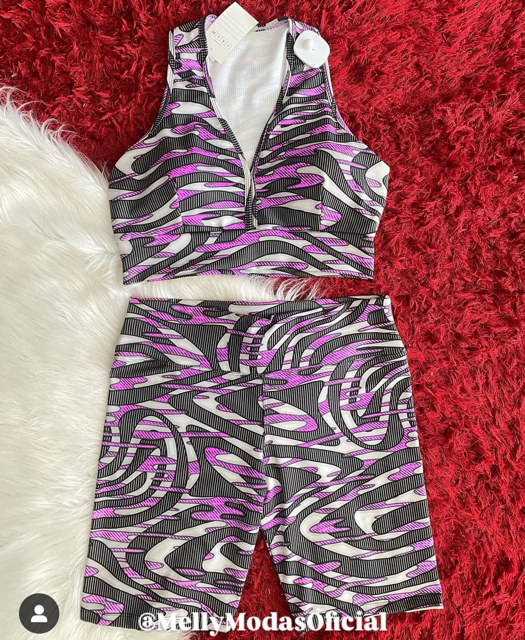 Conjunto Feminino Bella Fitnnes Estampado Plus Size G3