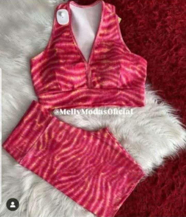 Conjunto Feminino Bella Fitness Estampado Plus Size G4