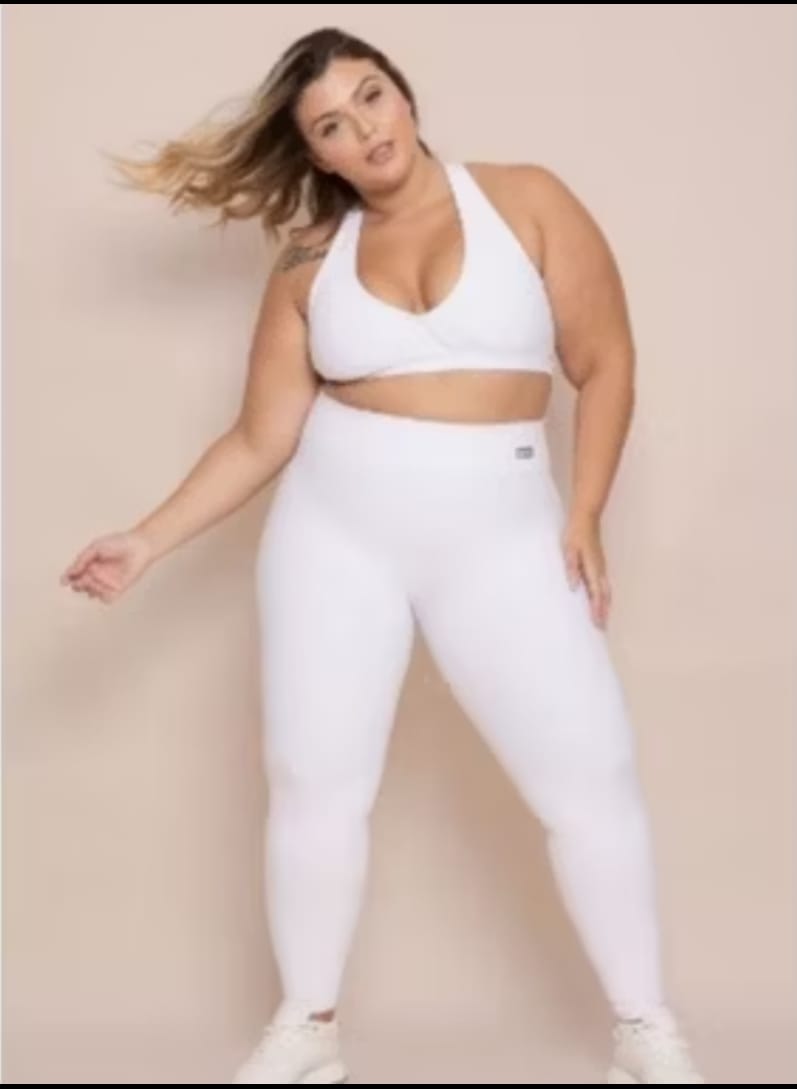 Calça Legging Feminina Bella Branca Sustentação e Conforto