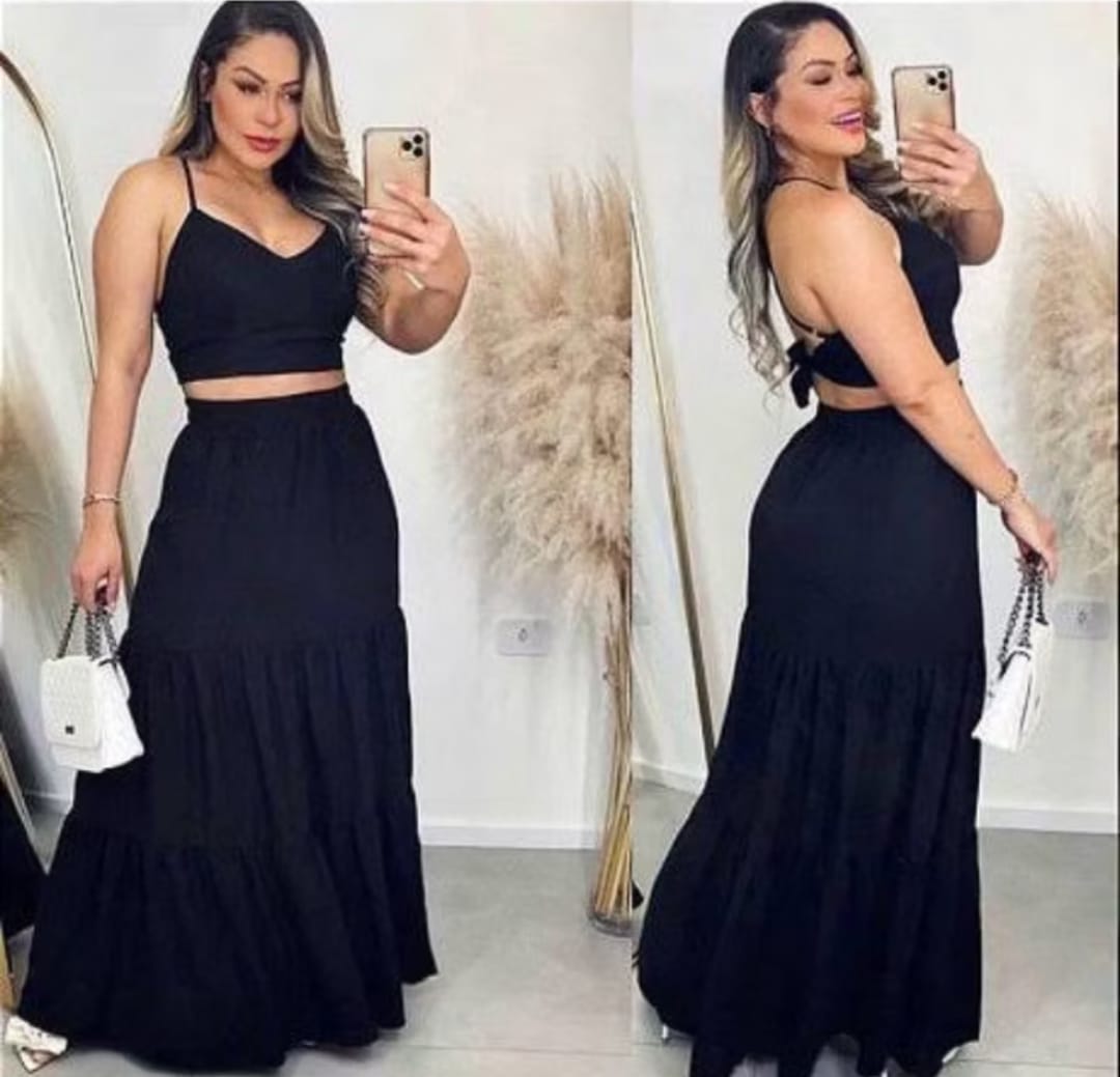 Saia Longa 3 Marias Pipoca Movimento e Delicadeza no Look