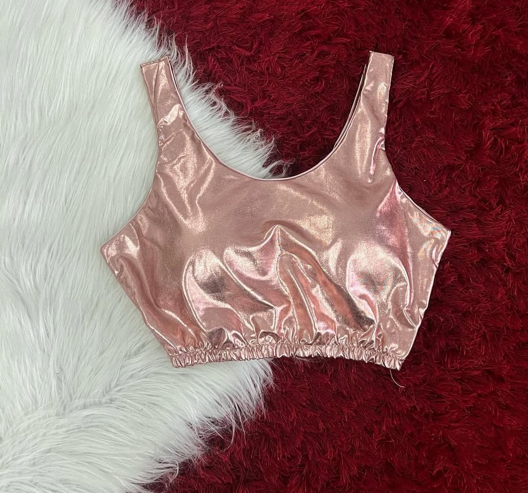 Cropped Metálico Brilho Perfeito para Festas e Eventos