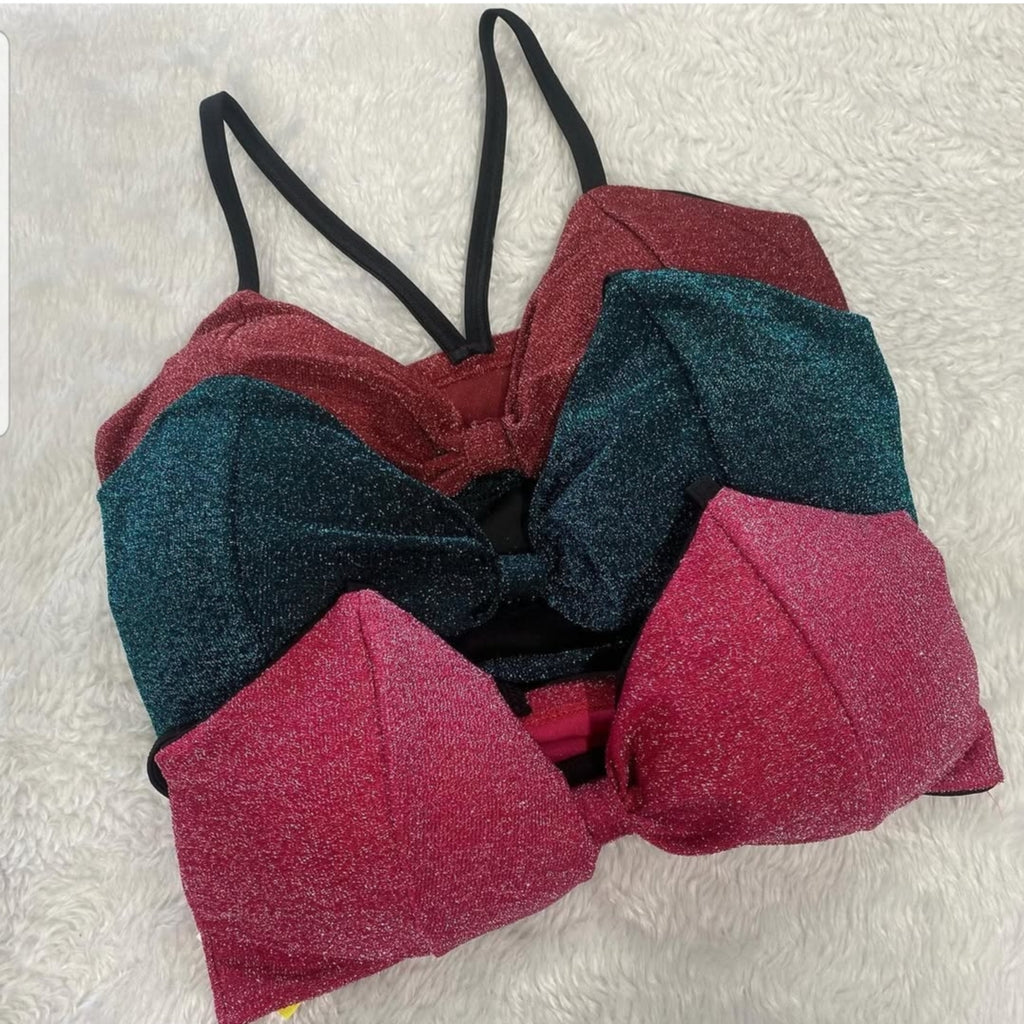 Cropped Lurex com Amarração Estilo Fashion com Toque Sexy