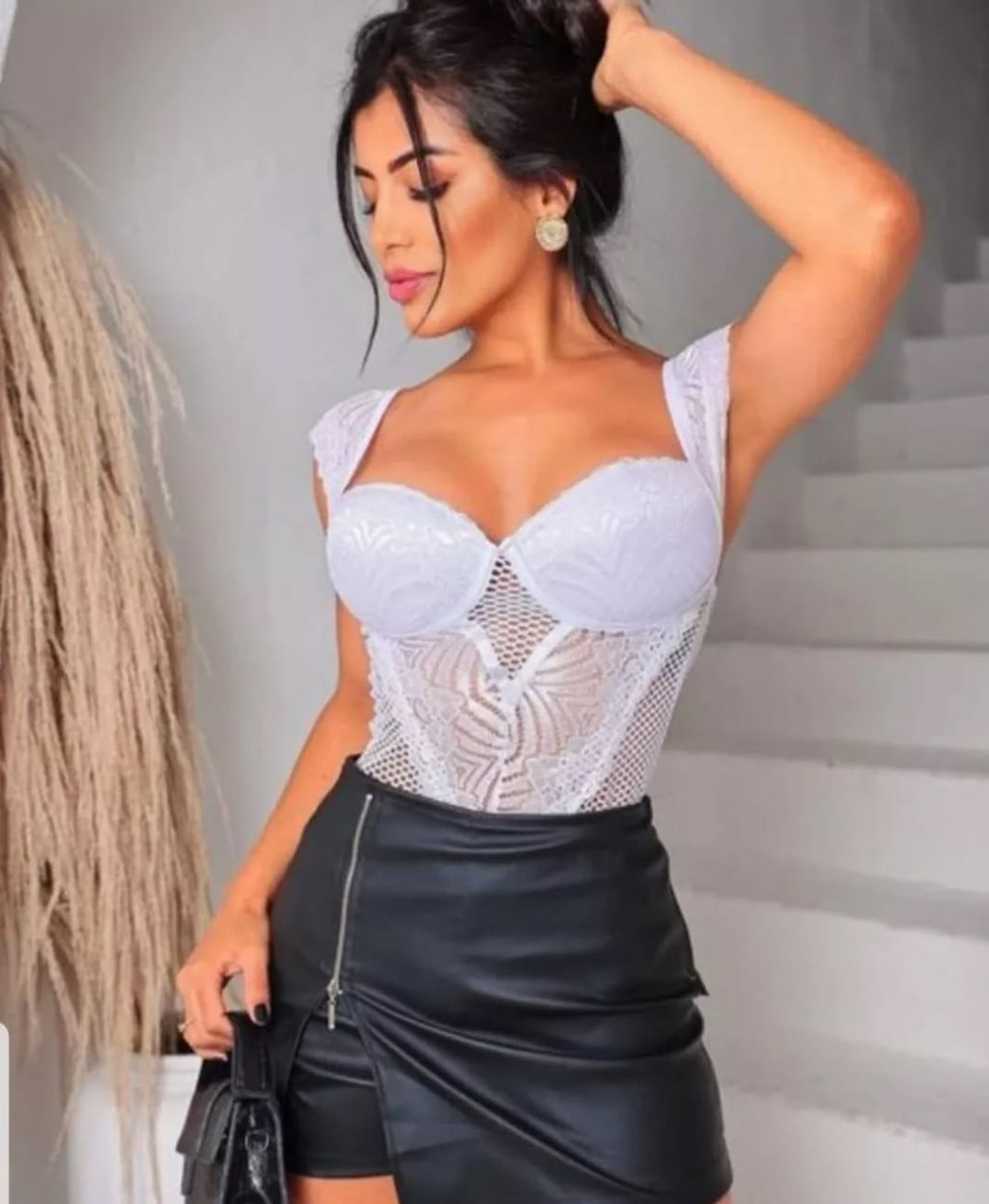 Boddy Renda Tule Sensual e Super Estiloso
