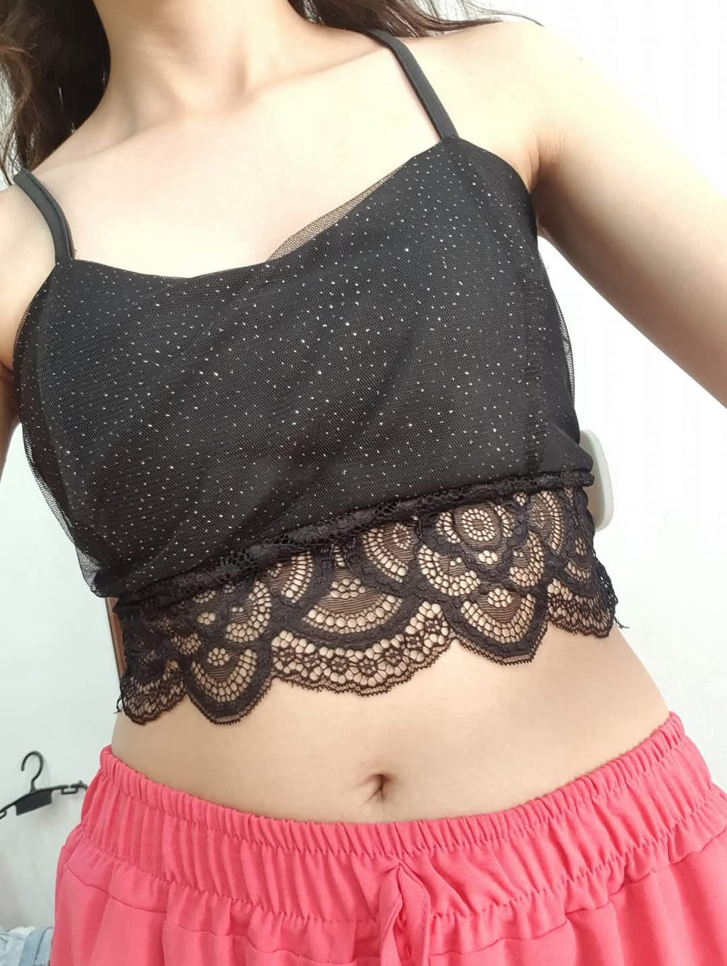 Cropped Tule e Renda Feminino, Sensual e Super Estiloso