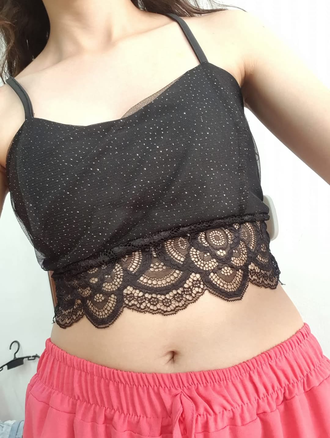 Cropped Tule e Renda Feminino, Sensual e Super Estiloso