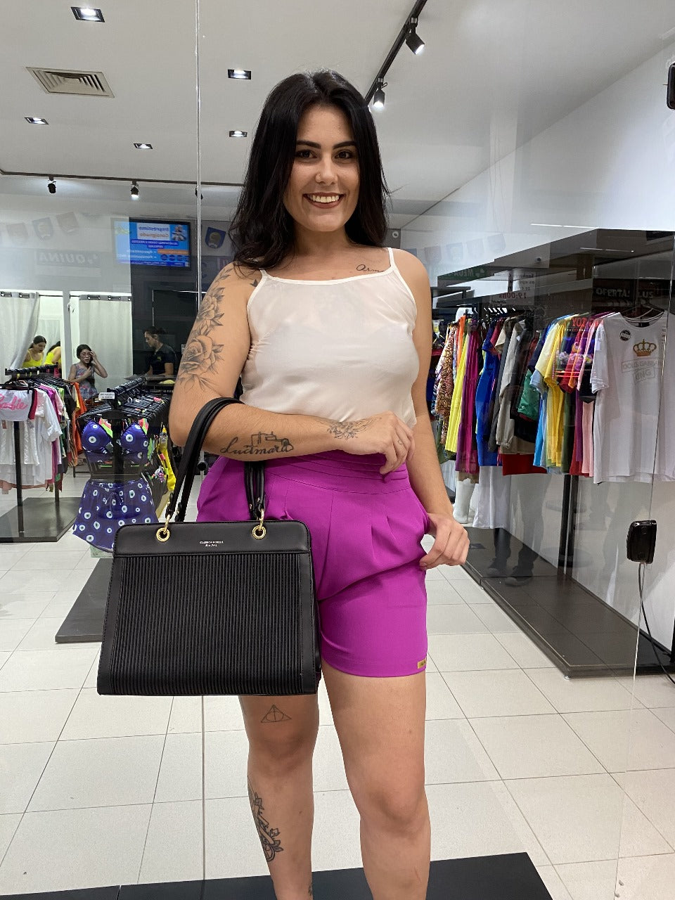 Bolsa DC-599 Black Feminina Prática para o Dia a Dia