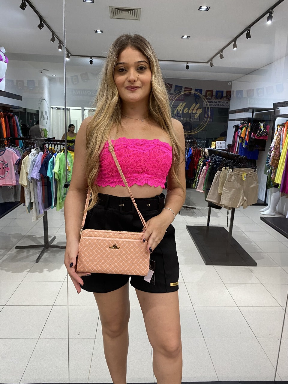 Bolsa H-25 Rose Prática para o Dia a Dia