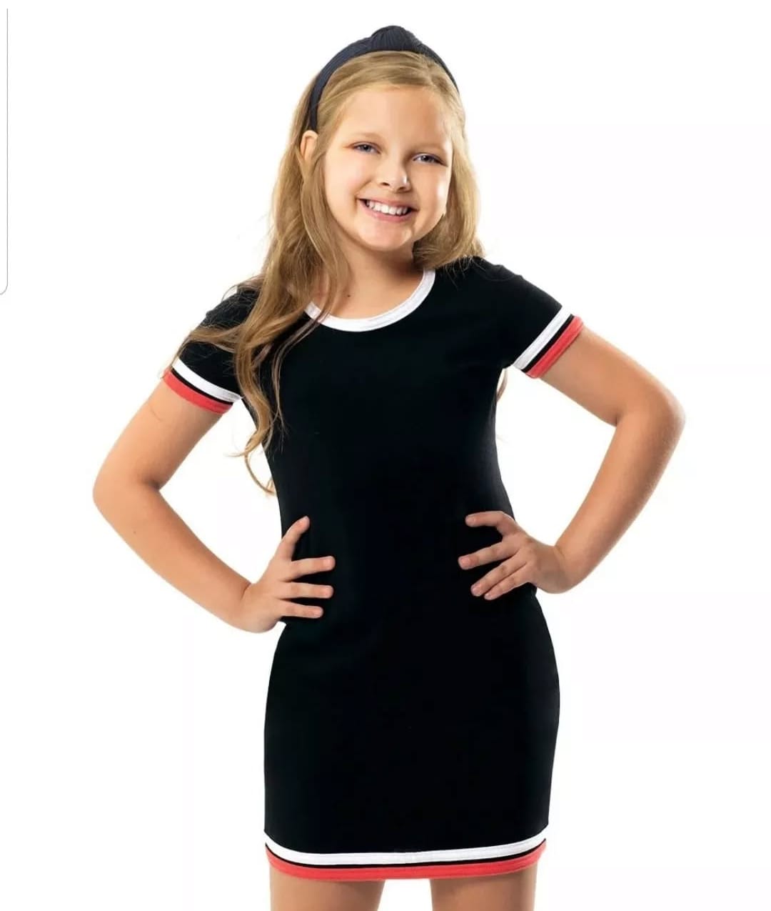 Vestido Infantil Tubinho com Listra Look Moderno e Confortável