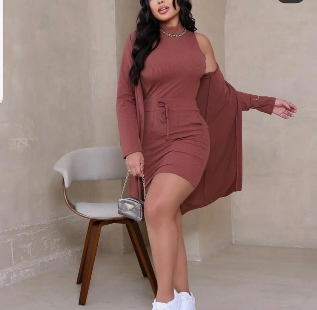 Trijunto Feminino Anarruga Salmão Look Confortável e Estiloso