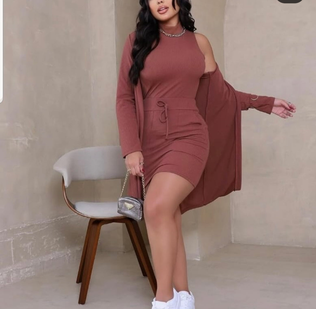 Trijunto Feminino Anarruga Salmão Look Confortável e Estiloso