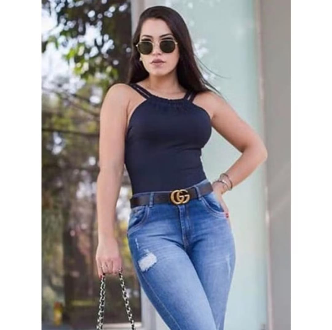 Body Cortininha Canelado