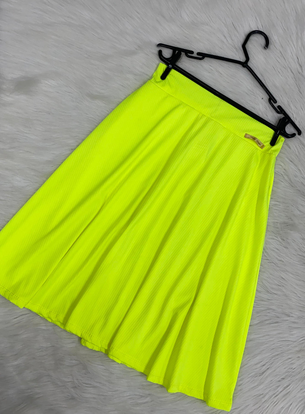 Saia Midi Neon Amarela