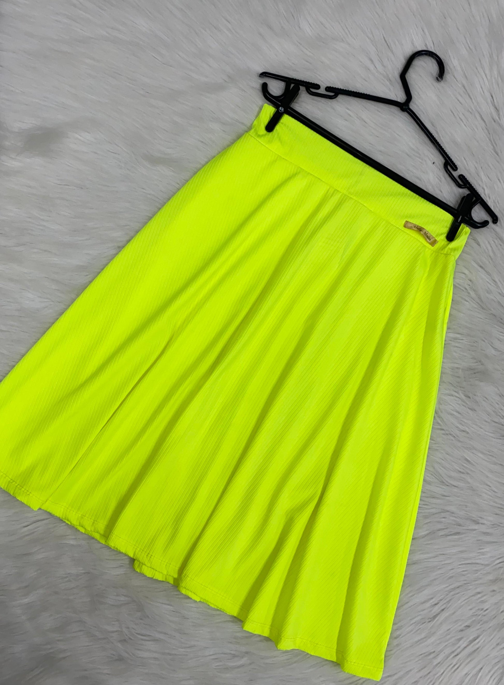 Saia Midi Neon Amarela