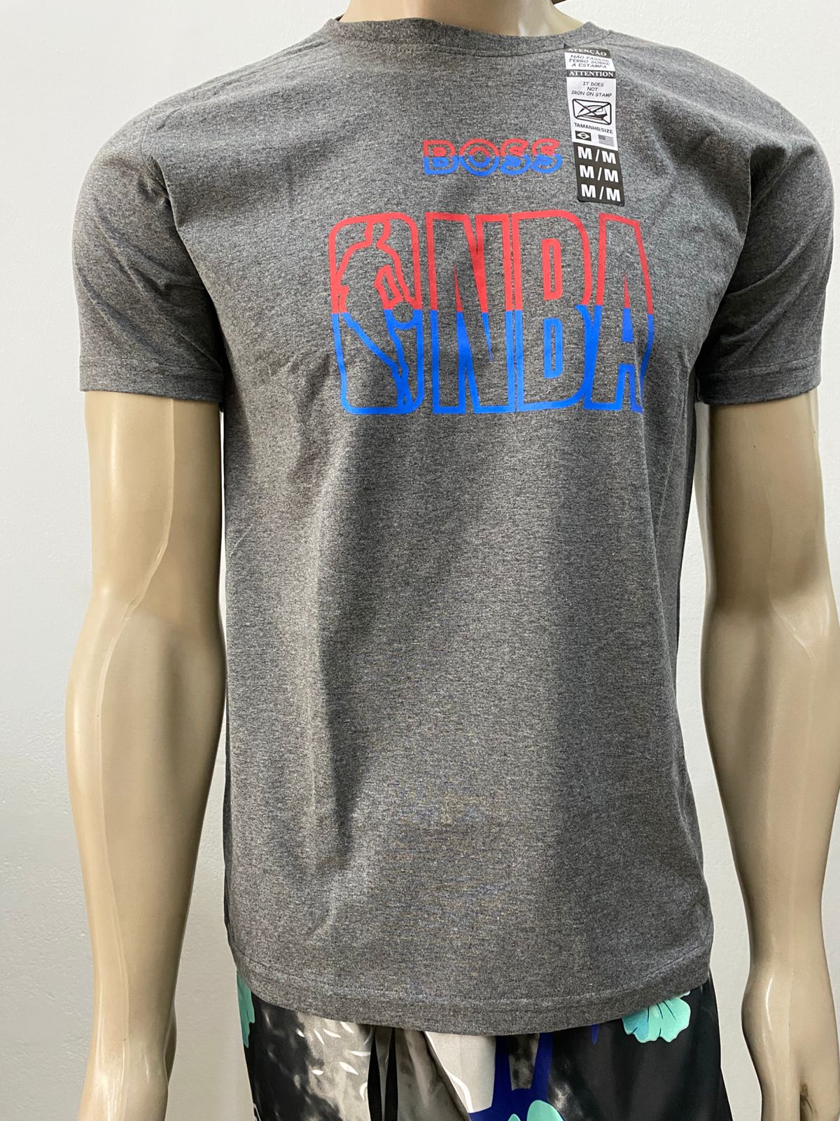 Camiseta Masculina Boss NBA Cinza